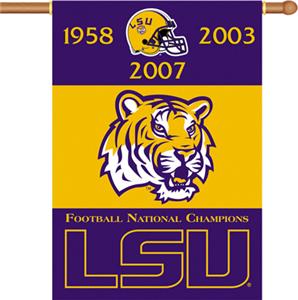 COLLEGIATE LSU Champ 2-Sided 28" x 40" Banner