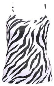 Girls Zebra Print Spaghetti Strap Practice Camis