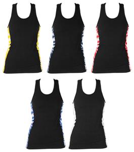 Womens Side Accent Racer Practice Tank Tops