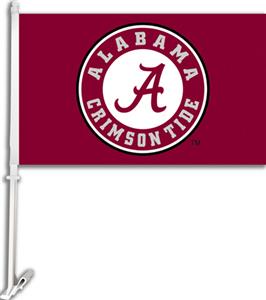 COLLEGIATE Alabama Circle "A" 11" x 18" Car Flag