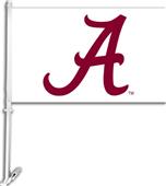 COLLEGIATE Alabama "A" on White 11" x 18" Car Flag COLLEGIATE Alabama "A" on White 11" x 18" Car Flag