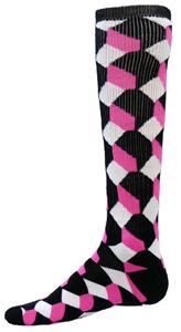 Red Lion Black/Pink/White Cube Athletic Socks