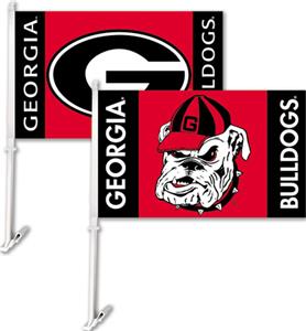 COLLEGIATE Georgia Combo 11" x 18" Car Flag