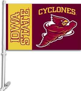 COLLEGIATE Iowa State 2-Sided 11" x 18" Car Flag