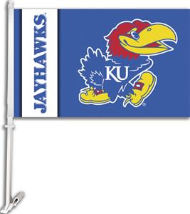 COLLEGIATE Kansas 2-Sided 11" x 18" Car Flag