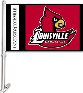 COLLEGIATE Louisville 2-Sided 11" x 18" Car Flag