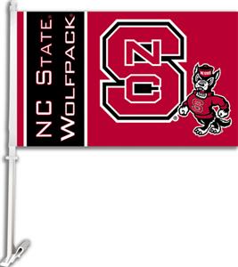 COLLEGIATE NC State 2-Sided 11" x 18" Car Flag
