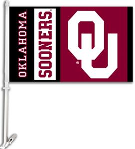 COLLEGIATE Oklahoma 2-Sided 11" x 18" Car Flag