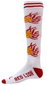 Red Lion White Heat Flaming Softballs Socks Red Lion White Heat Flaming Softballs Socks