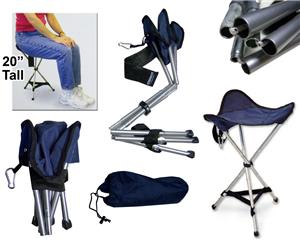 Folding Tripod Stool - Travel Chair - Closeout