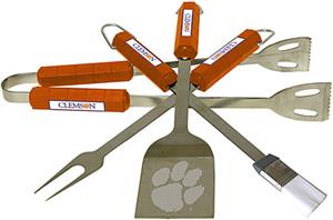 COLLEGIATE Clemson 4 Piece BBQ Set