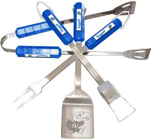 COLLEGIATE Kansas 4 Piece BBQ Set