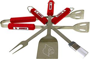 COLLEGIATE Louisville 4 Piece BBQ Set