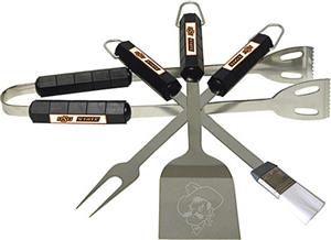 COLLEGIATE Oklahoma State 4 Piece BBQ Set