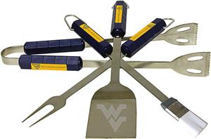 COLLEGIATE West Virginia 4 Piece BBQ Set