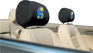COLLEGIATE Kansas Headrest Covers - Set of 2