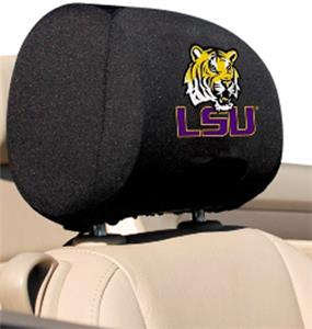 COLLEGIATE LSU Headrest Covers - Set of 2