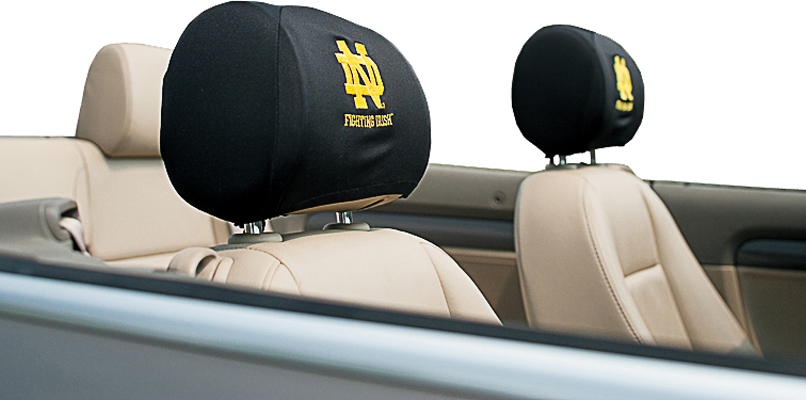 E Collegiate Notre Dame Headrest Covers Set Of