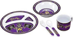 COLLEGIATE East Carolina Children's Dish Set