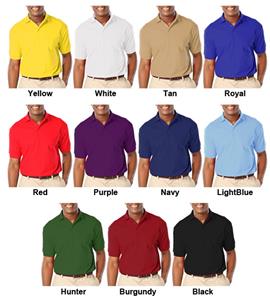 Blue Generation Men's SS Value Pique Polo Shirts