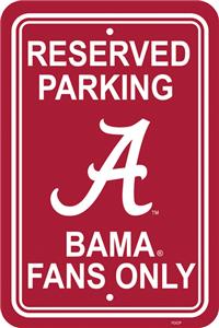 COLLEGIATE Alabama Plastic Parking Sign