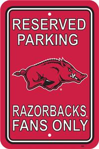 COLLEGIATE Arkansas Plastic Parking Sign