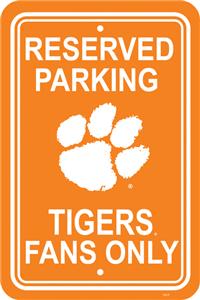COLLEGIATE Clemson Plastic Parking Sign