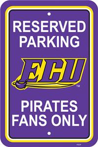 COLLEGIATE East Carolina Plastic Parking Sign