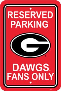 COLLEGIATE Georgia Plastic Parking Sign