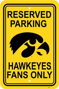 COLLEGIATE Iowa Plastic Parking Sign
