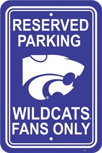 COLLEGIATE Kansas State Plastic Parking Sign