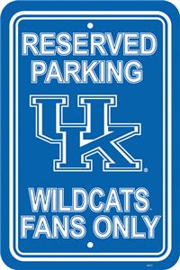 COLLEGIATE Kentucky Plastic Parking Sign