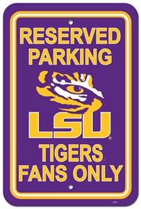 COLLEGIATE LSU Plastic Parking Sign