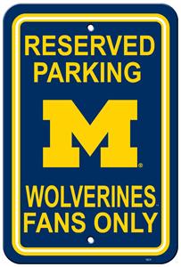 COLLEGIATE Michigan Plastic Parking Sign