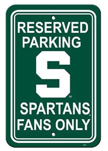 COLLEGIATE Michigan State Plastic Parking Sign