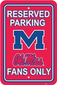 COLLEGIATE Mississippi Plastic Parking Sign COLLEGIATE Mississippi Plastic Parking Sign