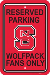 COLLEGIATE N. Carolina State Plastic Parking Sign
