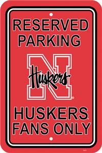 COLLEGIATE Nebraska Plastic Parking Sign