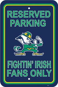 COLLEGIATE Notre Dame Plastic Parking Sign