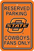 COLLEGIATE Oklahoma State Plastic Parking Sign
