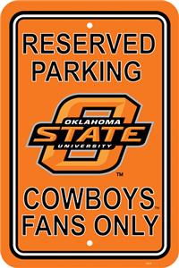 COLLEGIATE Oklahoma State Plastic Parking Sign