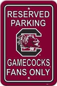 COLLEGIATE South Carolina Plastic Parking Sign