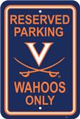 COLLEGIATE Virginia Plastic Parking Sign COLLEGIATE Virginia Plastic Parking Sign
