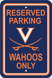 COLLEGIATE Virginia Plastic Parking Sign