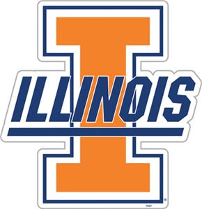 COLLEGIATE Illinois 12" Vinyl Magnet