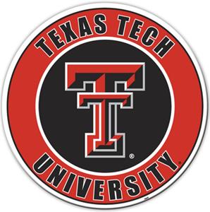COLLEGIATE Texas Tech 12" Vinyl Magnet