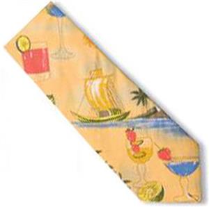 Men's Cocktail Tropical Print Shirt Ties