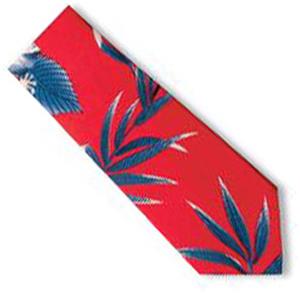 Men's Hibiscus Tropical Print Shirt Ties