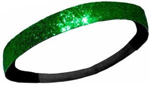 Diamond Duds Green Glitter Headbands (10)