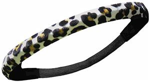 White Cheetah Glitter Headbands (Set of 10) 